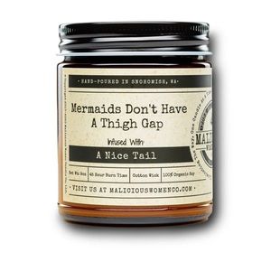 NEW Grapefruit & Mint Candle - Mermaids Don't Have A Thigh Gap - Malicious Women